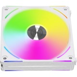 Lian Li UNI FAN AL120 V2 Triple Pack, Ventilateur de boîtier Blanc, Connecteur de ventilateur PWM à 4 broches, LED RGB