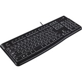 Logitech MK120 Ensemble Clavier QWERTY + Souris Noir Noir, Layout l’UE (QWERTY), Rubberdome, Vente au détail