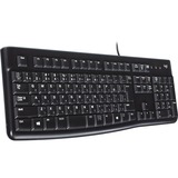 Logitech MK120, clavier Noir, Layout UE (QWERTY), Rubberdome, Vente au détail