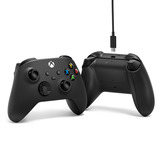 Microsoft Xbox Wireless Controller + USB-C, Manette de jeu Noir, Câble USB-C inclus | PC, Xbox One, Xbox Series X, Xbox Series S