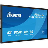 iiyama ProLite T4329AS-B1AG, Affichage public Noir, Tactile, HDMI, USB-C, Audio, LAN, WiFi 5, Android 14