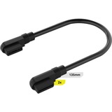 Corsair iCUE LINK Slim 2x 90°, Câble Noir, 0,135 mètres, En vrac