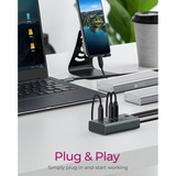 ICY BOX IB-HUB1454-C31 4-port USB 3.2 Gen 2 Type-C, Hub USB Gris/bleu-gris
