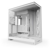 NZXT H9 Flow RGB boîtier midi tower Blanc (mat) | 2x USB-A | 1x USB-C | RGB | Verre Trempé