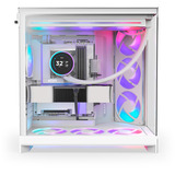 NZXT H9 Flow RGB boîtier midi tower Blanc (mat) | 2x USB-A | 1x USB-C | RGB | Verre Trempé