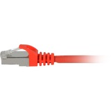 Sharkoon Câble réseau RJ-45 S/FTP Cat.7a Rouge, 1 mètre, câble brut