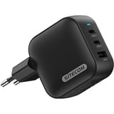 Sitecom 70W GaN Power Delivery chargeur Noir, 2x USB-C, 1x USB-A