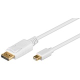 goobay Câble adaptateur Mini-DisplayPort > DisplayPort Blanc, 2 mètres