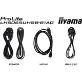 iiyama ProLite LH5065UHSB-B1AG, Affichage public Noir