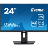 iiyama ProLite XUB2492QSU-B1 23.8" Moniteur Noir (Mat), 1x DisplayPort, 1x HDMI, 1x USB-C, 3x USB-A