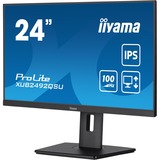 iiyama ProLite XUB2492QSU-B1 23.8" Moniteur Noir (Mat), 1x DisplayPort, 1x HDMI, 1x USB-C, 3x USB-A