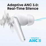 Anker Liberty 5 écouteurs in-ear Blanc, Bluetooth 5.4, Adaptive ANC 3.0, Dolby Audio