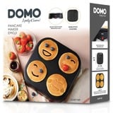 Domo Plaque à crêpes Emoji, Pancakemaker Noir