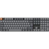 Keychron K5 Max-H3Z, clavier Gris/Noir, Layout BE, Gateron Low Profile 2.0 Mechanical Brown, LED RGB, double injection PBT, remplaçable à chaud, Bluetooth, 2,4 GHz