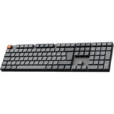 Keychron K5 Max-H3Z, clavier Gris/Noir, Layout BE, Gateron Low Profile 2.0 Mechanical Brown, LED RGB, double injection PBT, remplaçable à chaud, Bluetooth, 2,4 GHz