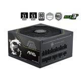 MSI MAG A1200PLS PCIE5 alimentation modulaire 1200 watt Noir, 1x 12V-2x6, 4x PCIe, 1x 12V-2x6, 4x PCIe