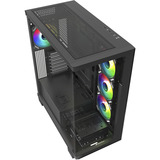 Sharkoon ELITE SHARK CA500 boîtier midi tower Noir | 2x USB-A | 1x USB-C | RGB | Verre Trempé