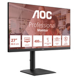 AOC U27E4CV 27" 4K Ultra HD Moniteur Noir, 1x DisplayPort, 2x HDMI, 1x USB-C, 4x USB-A, 1x RJ-45
