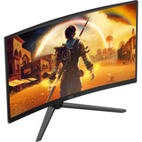 AOC  31" Moniteur gaming incurvé  Noir/Rouge