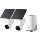 Eufy SoloCam E42 2-Cam Kit, Caméra de surveillance Blanc, 4K UHD, 8x zoom hybride, HomeBase S380