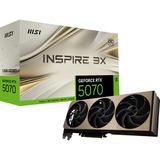MSI GeForce RTX 5070 12G INSPIRE 3X OC, Carte graphique 1x HDMI, 3x DisplayPort