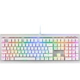 Sharkoon SKILLER SGK40, clavier gaming Blanc, Layout BE, Huano Red, BE Layout, Huano Red, Led RGB