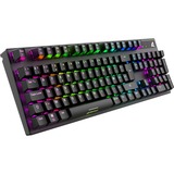 Sharkoon Skiller SGK20 Brown RGB clavier gaming mécanique Noir, Layout BE (AZERTY), Huano Brown, 100%