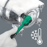 Wera 8010 B Zyklop Comfort Ratchet, Clè dynamométrique Noir/Vert, avec levier de commutation et 3/8" drive