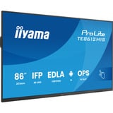 iiyama ProLite TE8612MIS-B4AG, Affichage public Noir (Mat), 2x HDMI | 1x DisplayPort | VGA | LAN | WiFi | 24/7 | Tactile