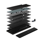 Corsair VANGUARD PRO 96 RGB clavier gaming mécanique Noir, Layout US (QWERTY), Corsair MGX, 96%, QWERTY US, MGX, 96%, RGB, hot-swap