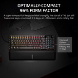 Corsair VANGUARD PRO 96 RGB clavier gaming mécanique Noir, Layout US (QWERTY), Corsair MGX, 96%, QWERTY US, MGX, 96%, RGB, hot-swap