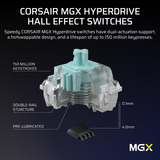 Corsair VANGUARD PRO 96 RGB clavier gaming mécanique Noir, Layout US (QWERTY), Corsair MGX, 96%, QWERTY US, MGX, 96%, RGB, hot-swap