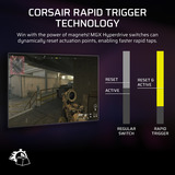 Corsair VANGUARD PRO 96 RGB clavier gaming mécanique Noir, Layout US (QWERTY), Corsair MGX, 96%, QWERTY US, MGX, 96%, RGB, hot-swap