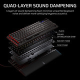 Corsair VANGUARD PRO 96 RGB clavier gaming mécanique Noir, Layout US (QWERTY), Corsair MGX, 96%, QWERTY US, MGX, 96%, RGB, hot-swap
