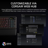 Corsair VANGUARD PRO 96 RGB clavier gaming mécanique Noir, Layout US (QWERTY), Corsair MGX, 96%, QWERTY US, MGX, 96%, RGB, hot-swap