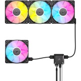 Corsair iCUE RX120 RGB Triple Kit, Ventilateur de boîtier Noir, 4 broches PWM