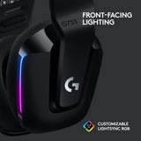 Logitech G733 LIGHTSPEED WIRELESS RGB casque gaming over-ear Noir, Casque, Arceau, Jouer, Noir, Binaural, Rotatif