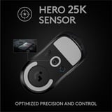 Logitech G PRO X SUPERLIGHT, Souris gaming Noir, 100 - 25 600 dpi