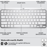 Logitech MX Keys Mini For Mac Minimalist Wireless Illuminated, clavier Graphite, Layout États-Unis, US lay-out, Bluetooth