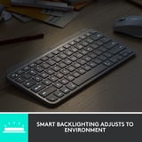 Logitech MX Keys Mini pour Mac Minimalist, clavier Graphite, Layout US (QWERTY), Bluetooth