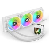 Sharkoon S100 ARGB, Watercooling Blanc, Connecteur de ventilateur PWM à 4 broches