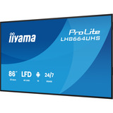 iiyama ProLite LH8664UHS-B3AG, Affichage public Noir (Mat), 85.6", HDMI, USB-C, Wi-Fi 5, Android 14