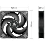 ARCTIC P12 Max ventilateur de boîtier Noir, 120 x 120 x 25 mm, PWM