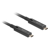 DeLOCK Câble actif USB-C optique 8K vidéo + données + PD Noir