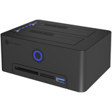 ICY BOX IB-1233CL-CR, station de clonage SSD/HDD, Station d'accueil Noir, HDD, SSD, SATA, 2.5,3.5", USB 3.2 Gen 1 (3.1 Gen 1) Type-A, Noir, 5 Gbit/s