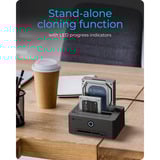 ICY BOX IB-1233CL-CR, station de clonage SSD/HDD, Station d'accueil Noir, HDD, SSD, SATA, 2.5,3.5", USB 3.2 Gen 1 (3.1 Gen 1) Type-A, Noir, 5 Gbit/s