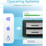 ICY BOX IB-1233CL-CR, station de clonage SSD/HDD, Station d'accueil Noir, HDD, SSD, SATA, 2.5,3.5", USB 3.2 Gen 1 (3.1 Gen 1) Type-A, Noir, 5 Gbit/s