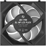 Lian Li UNI FAN SL-INF LCD FLEX 120 ventilateurs de boîtier RGB  Noir, 3 pièces, 120 x 124 x 28 mm, PWM, contrôleur inclus