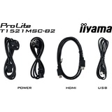 iiyama ProLite T1521MSC-B2 15" Moniteur tactile Noir, 1x HDMI, 1x VGA