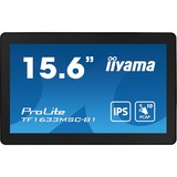 iiyama ProLite TF1633MSC-B1 15.6" Moniteur tactile Noir, 1x DisplayPort, 1x HDMI, 2x USB-A